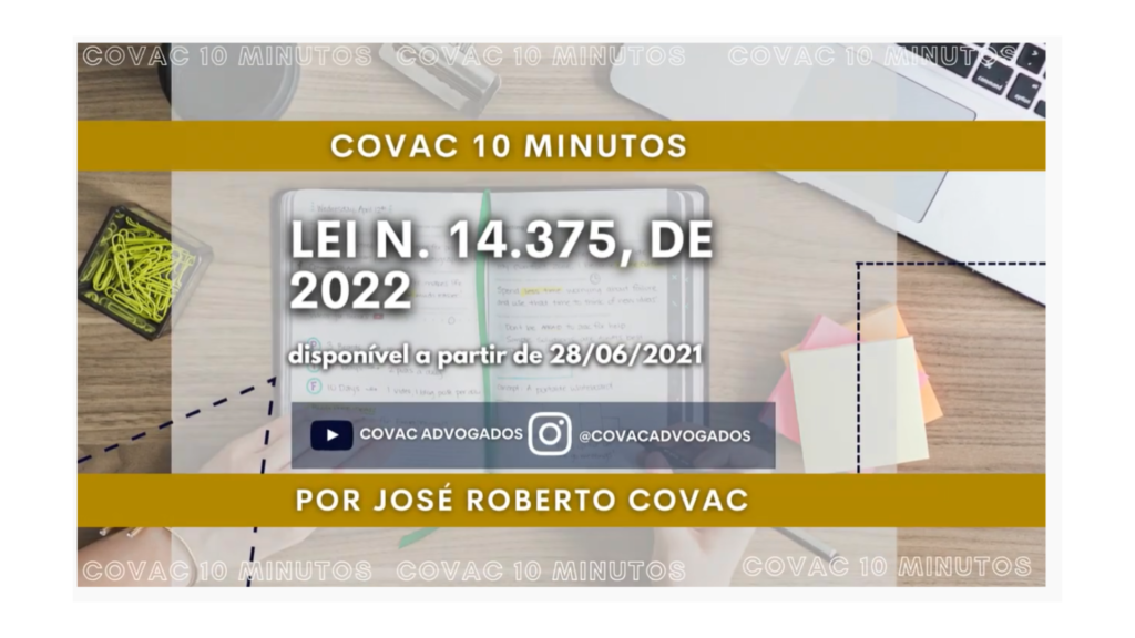 Covac 10 minutos – LEI n. 14.375, de 2022
