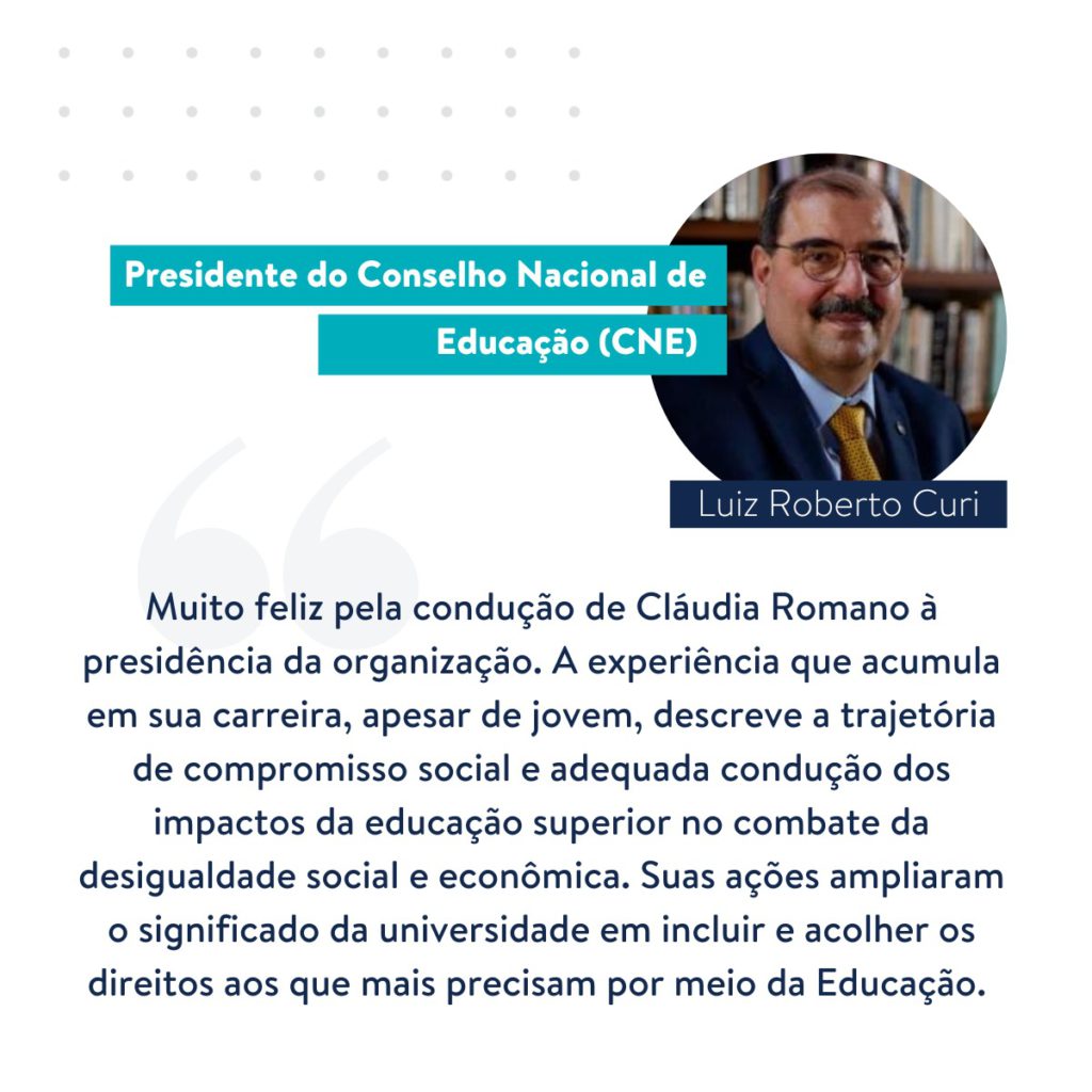 LUIZ ROBERTO CURI- PRESIDENTE DO CNE PARABENIZA CLÁUDIA ROMANO PELA PRESIDÊNCIA DO SEMERJ.LUIZ ROBERTO CURI- PRESIDENTE DO CNE